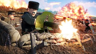 I Hosted the BIGGEST EVER TRENCH WAR in a Private Roblox Entrenched Server [upl. by Kazue724]