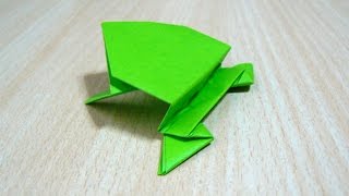 Wie man Springen Frosch macht Origami Die Kunst des Papierfaltens [upl. by Alemat422]