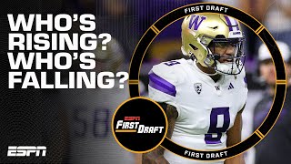 2024 NFL Draft Big Board Risers amp Fallers  First Draft [upl. by Edijabab]