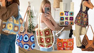 diy crochet granny square bag its sooo goooood [upl. by Alduino]