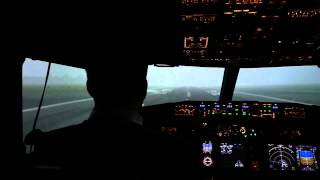 Low visibility take off in the B737 800 simulator [upl. by Husein673]