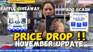 Price Drop  November Price Update  Zitro Garcia Cell Shop [upl. by Chansoo]