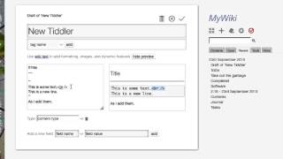 TiddlyWiki Tutorial 04  TiddlyWiki Markup Language [upl. by Anaicilef737]