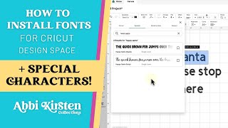 Design Space 101 Adding Glyphs and Special Characters to Your Designs [upl. by Minnaminnie]