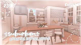 TwoStory Suburban Coastal Family Home Interior  Bloxburg House Build [upl. by Ottilie]