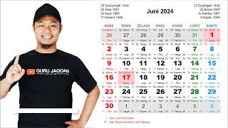 Kalender Juni 2024 [upl. by Atinnod795]