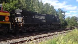 NS GE Dash 9 40CW shuts down at Wachusett 8 30 14 [upl. by Etka]