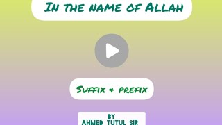 Suffix amp prefix  part 04 [upl. by Rebma]