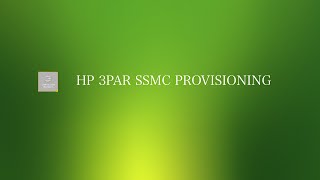 HP 3PAR SSMC Basic Provisioning [upl. by Gebelein]