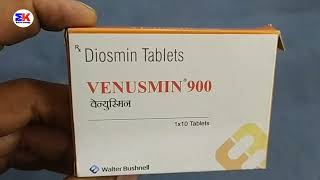 Venusmin 900 Tablet  Diosmin Tablet  Venusmin 900 Tablet Uses Benefits Dosage Review in Hindi [upl. by Astrahan]