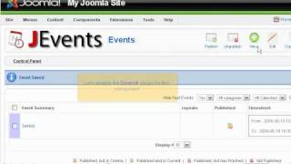 How to add a calendar to your Joomla site using JEvents  Joomla Tutorials [upl. by Yroger10]