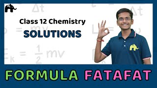 Solutions  Class 12 Chemistry Formulas Sheet  Revision List CBSE NCERT Chapter wiseहिंदी में [upl. by Regnij801]