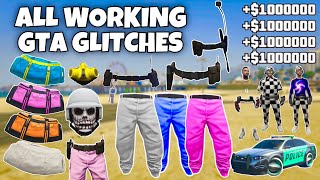 ALL WORKING GTA 5 GLITCHES IN 1 VIDEO BEST GLITCHES IN GTA 5 ONLINE 168 [upl. by Maillil]