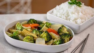 Indonesian Mixed Vegetables  Vegetarian Cap Cay Recipe [upl. by Borman]