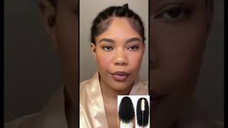 V Part Wig Curly Claw Clip Half Up Half Down 🤩🤩🤩 hairtutorials vpartwig curlyhair foryou [upl. by Anyaj]