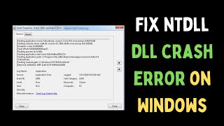 How to Fix Ntdlldll Crash Error on Windows 11 [upl. by Sonnnie]