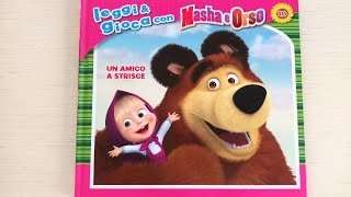 Masha e Orso UN AMICO A STRISCE  libro con giochi e attività  audiolibro per bambini [upl. by Damaris471]