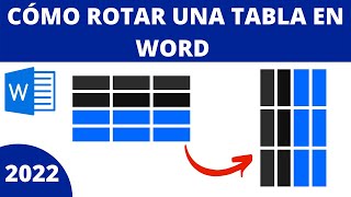 CÓMO ROTAR UNA TABLA EN WORD [upl. by Christopher]