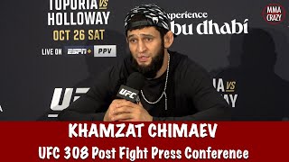 Khamzat Chimaev “Israel Adesanya would be good money fight” talks Robert Whittaker jaw crank [upl. by Trainer525]