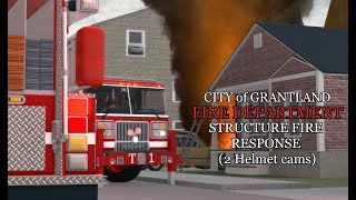 Grantland rowhome fire  Two helmet cams [upl. by Madalyn]