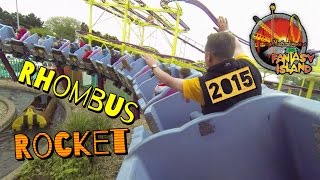 Rhombus Rocket Coaster 2015 Fantasy Island onride POV [upl. by Ruby68]