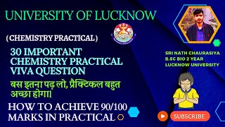 Bsc Chemistry practical full viva practice  BSc 1 semester chemistry practical  Lucknow University [upl. by Grefe]