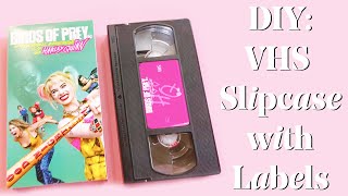 DIY VHS Cassette Slip Case with Labels Templates included [upl. by Papert]