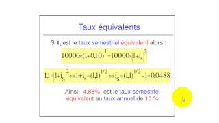 Math Financier 3 Les Taux Proportionnel équivalentMoyenne [upl. by Ferwerda]