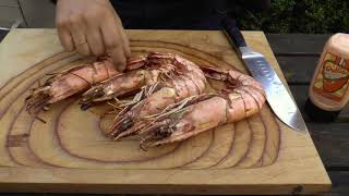 XXXL RIESENGARNELEN Gambas King Prawns vom Grill perfekt GRILLEN Anleitung — Klaus grillt [upl. by Laohcin]