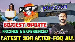 Micron is Hiring🔥  🚀Latest Jobs Updates  Today Job Vacancy in Tamil  kaashiv venkat kaashiv [upl. by Azyl]