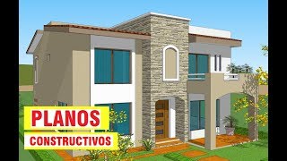 PLANO CASA 10X20 MTS TERRENO  2 Niveles con 4 Recámaras [upl. by Willi]