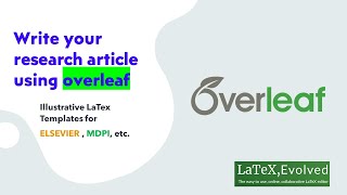 Chapter 1 Tutorial for HOW to Write a Paper in LaTeX using OVERLEAF manuscript LaTeX Overleaf [upl. by Robbi]