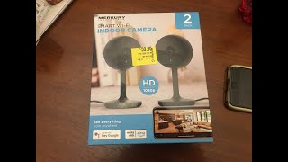 Walmart Clearance Merkury Innovations Smart WiFi Indoor Camera HD 1080p 2 pack [upl. by Tu]