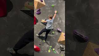 Skipping some holds on this overhang boulder bouldering [upl. by Sholeen]