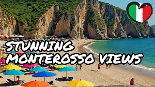 Monterosso al Mare Cinque Terre Stunning Coastal Village amp Beach Walking Tour  Italy 4K [upl. by Ttennej]