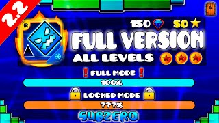 OFFICIAL quotAll Geometry Dash Subzero Levels in FULL VERSIONquot ALL COINS 100 [upl. by Noraf345]