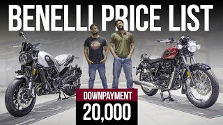 All Benelli Bikes 2021 Price List 🏍️ Ft Benelli TRK 502X Benelli Imperiale 400 amp Benelli Leoncino🦁 [upl. by Martguerita]