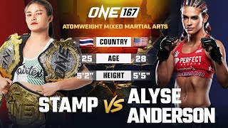 Savage Striking 🔥 Stamp vs Alyse Anderson  Full Fight Replay [upl. by Egarton]