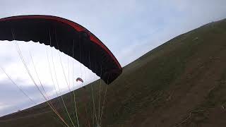 Not enough wind for soaring  cardio training   practicing the kiting technique  PARAGLIDING [upl. by Nnylhtak746]