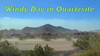 WINDY DAY IN QUARTZSITE ARIZONA  WINTER CAMPING  LONG TERM VISITOR AREA  HI JOLLY CEMETERY [upl. by Rolecnahc]