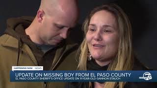 Parents of missing 11yearold Gannon Stauch plead for publics help in finding son [upl. by Aleyak]