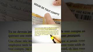 Tu ne devrais jamais signer ton compte de tout solde en quittant une entreprise [upl. by Bride678]