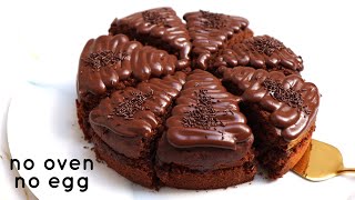 Chocolate brownie cake with chocolate Ganache – no oven [upl. by Farrow]