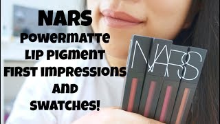 NARS Powermatte Lip Pigment First Impressions and Swatches [upl. by Yarezed]