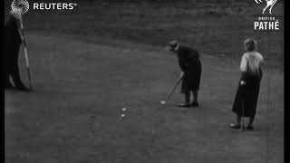 UNITED KINGDOM GOLF  Women golfers at Stoke Poges 1934 [upl. by Leuqar]