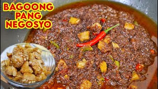 HOW TO MAKE BAGOONG ALAMANG WITH CRISPY PORK FAT PANGNEGOSYO  SHRIMP PASTE WITH CRISPY PORK [upl. by Jennings]