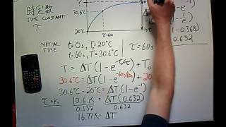 練習問題 Practice problem 温度計の時定数 Time constant of a thermometer [upl. by Ttergram]