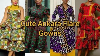 Cute Ankara flare gown styles 2024  Ankara short gown styles  Ankara styles [upl. by Lord491]