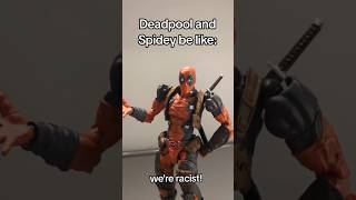 Deadpool and Spidey be like spiderman deadpool actionfigures marvel skit funny shorts [upl. by Draned]