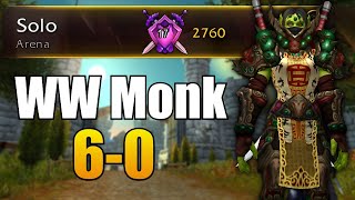 WINDWALKER MONK 60 TO GET 2700MMR SOLO SHUFFLE DragonFlight PvP [upl. by Gambell]